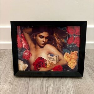 Framed Vintage Glamour Art Print with Roses
